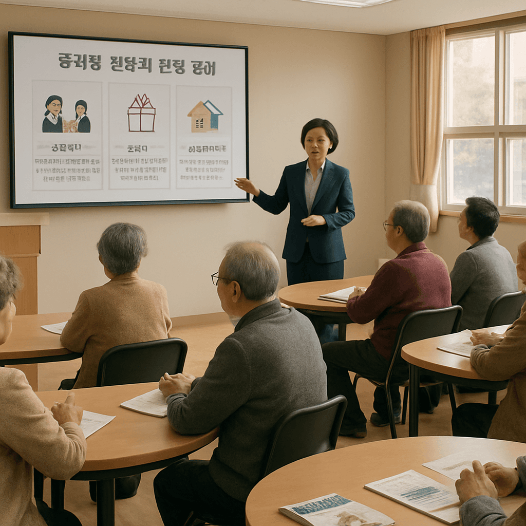 고령화 시대, 노후 자산관리 교육 현장… 묵호노인종합복지관 '상속·증여·주택연금' 강좌 열어